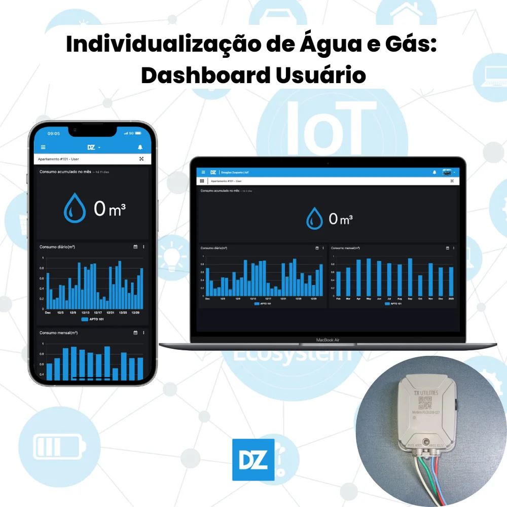 Aplicações web e mobile do projeto de individualização de água e gás